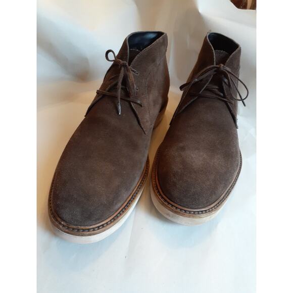 Salvatore Ferragamo Mens 8 D Chukka Boots Brown Suede Italy display picture 3